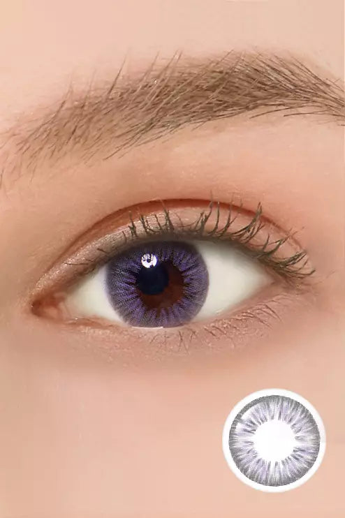 purple colored eye contacts