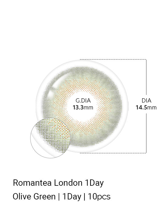 Romantea London 1Day Olive Green - LENSTOWNUS