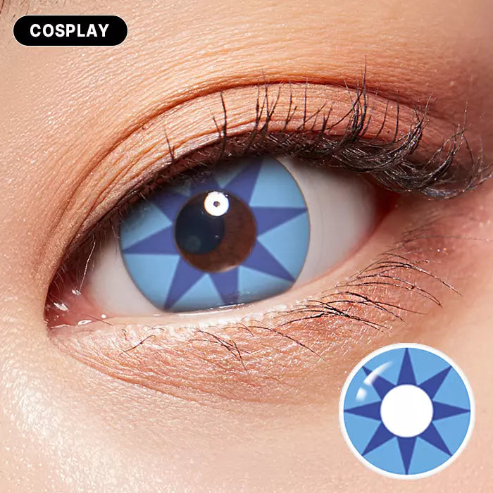 Blue Wheel Colored Contacts
