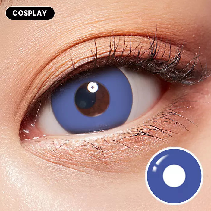 Dark Blue Sky Colored Contacts