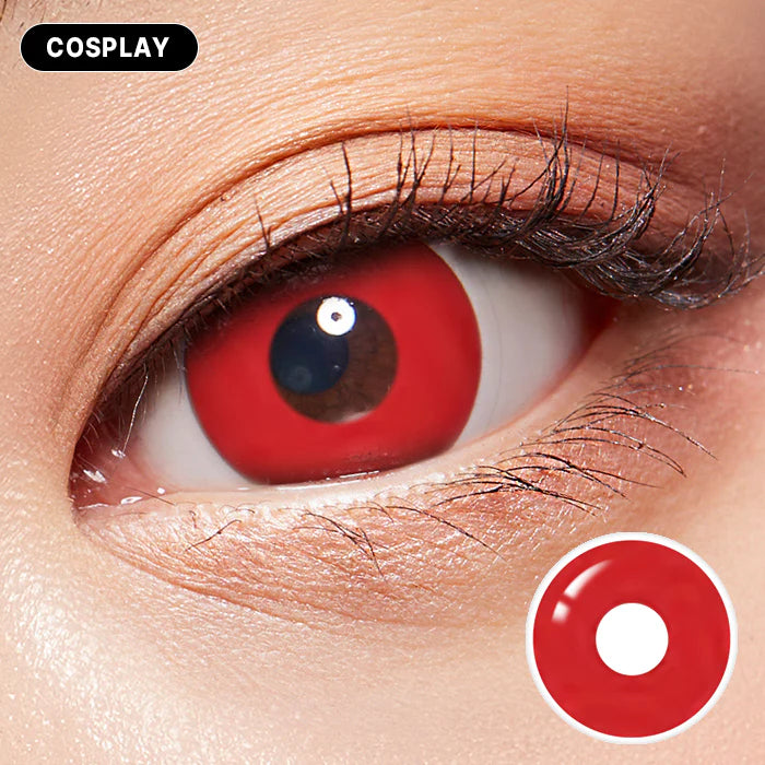 Hot Red Colored Contacts