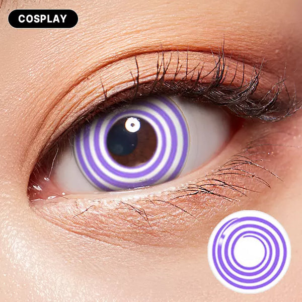 Purple Spiral Colored Contacts