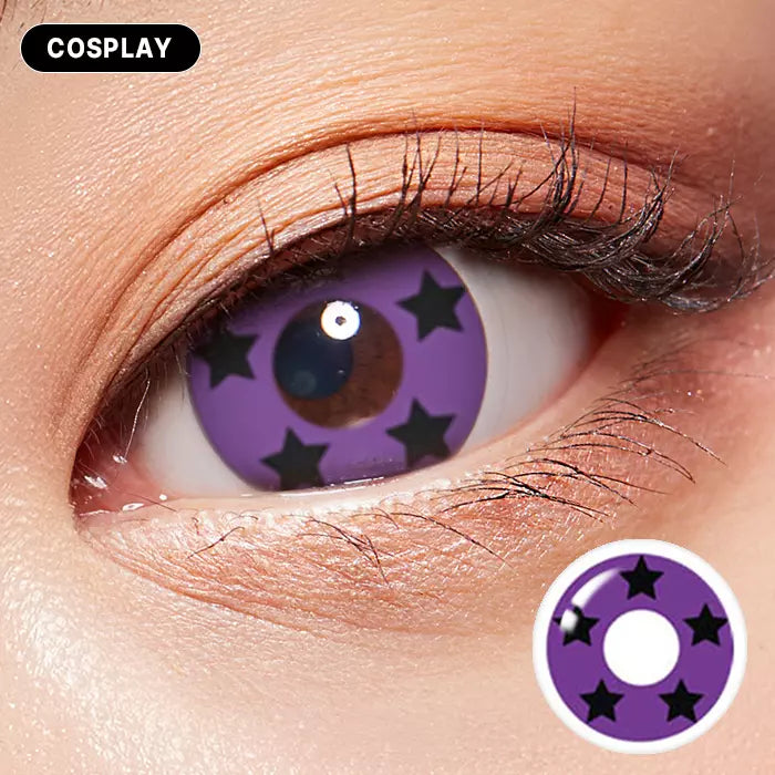 Purple Star Colored Contacts