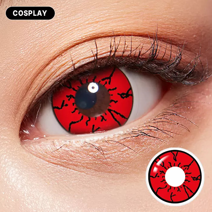 Red Psychopath Colored Contacts