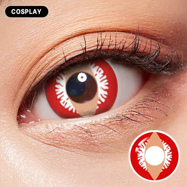 Red Snake Colored Contacts