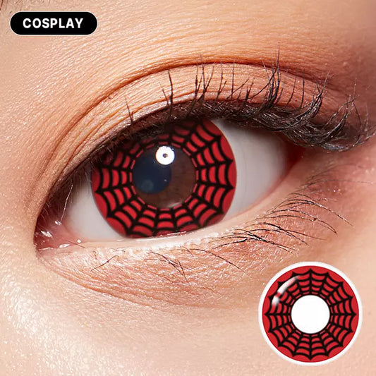 Red Spider Web (078) Colored Contacts