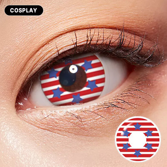 Star and Stripes Colored Contacts