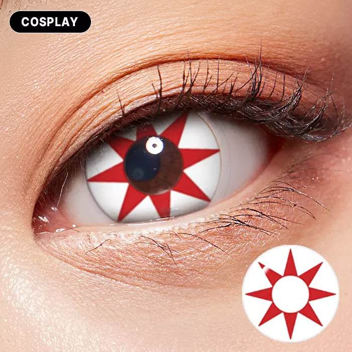Wild Red Star Colored Contacts
