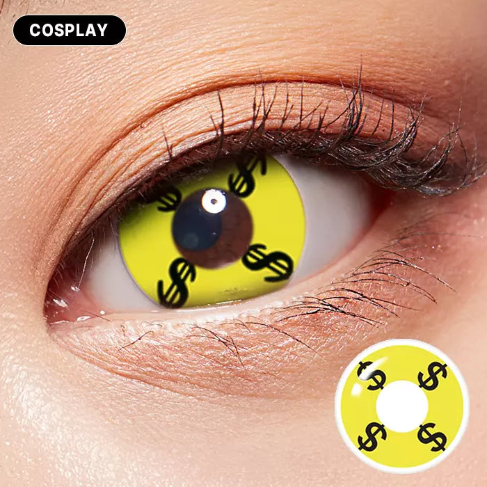 Yellow Money Colored Contacts