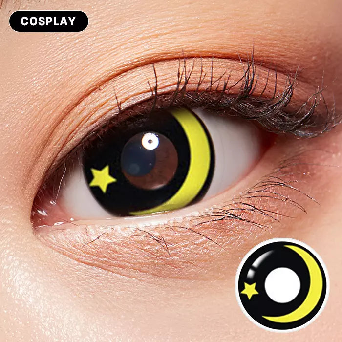 Yellow Moon Star Colored Contacts