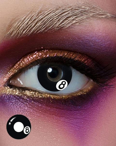 Get 8 Ball Halloween Contact Lenses | Lenstown US – LENSTOWNUS