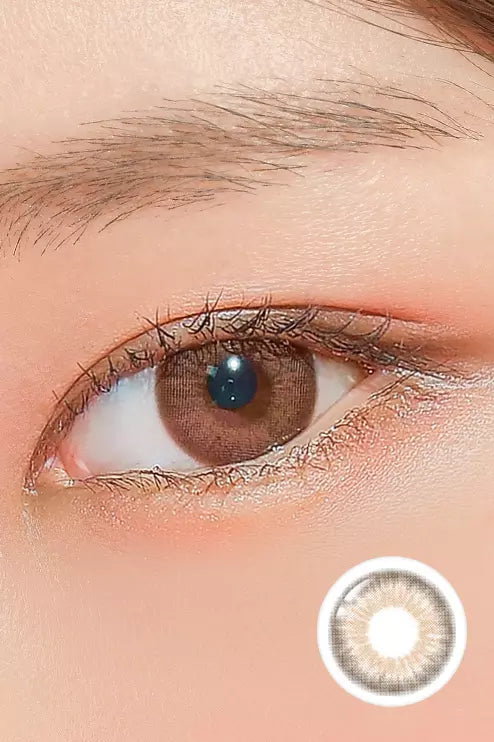 Kakao Friends Apeach Brown (2pcs / Monthly) Colored Contacts