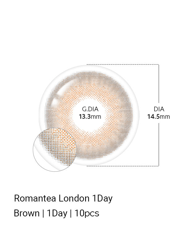 Romantea London 1Day Brown - LENSTOWNUS