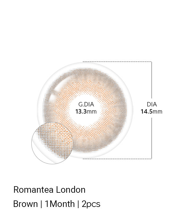 (1month) Romantea London Brown - LENSTOWNUS