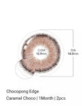 Chocopong Edge Caramel Choco Colored Contacts