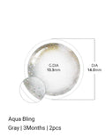 Aqua Bling Shine Gray - LENSTOWNUS