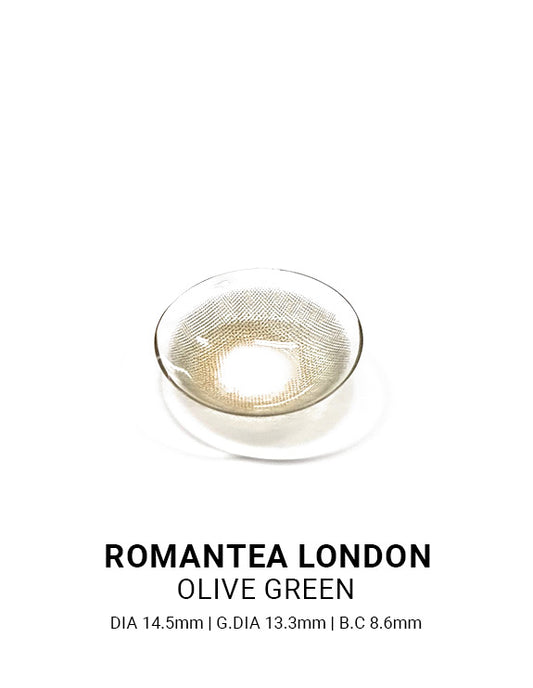 (1month) Romantea London Olive Green - LENSTOWNUS