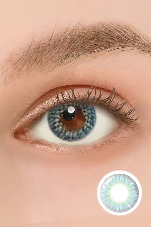 Lighly Pastel Blue Colored Contacts