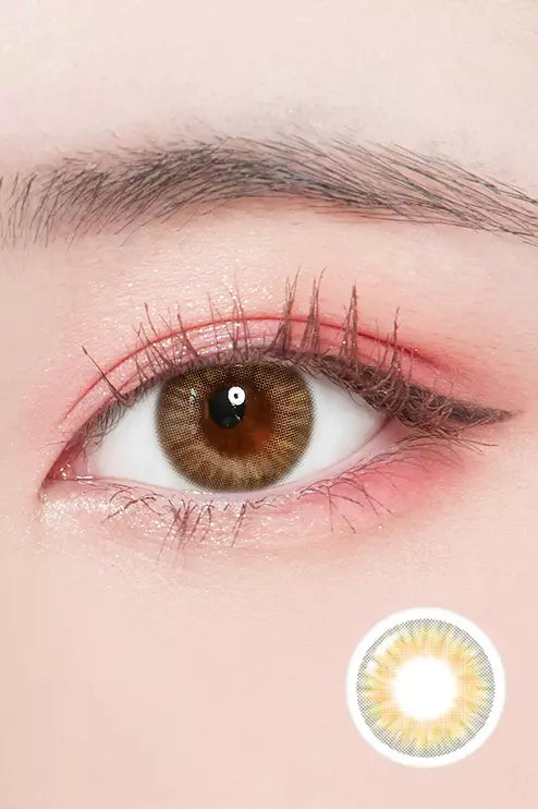 Lighly Pastel Brown Colored Contacts
