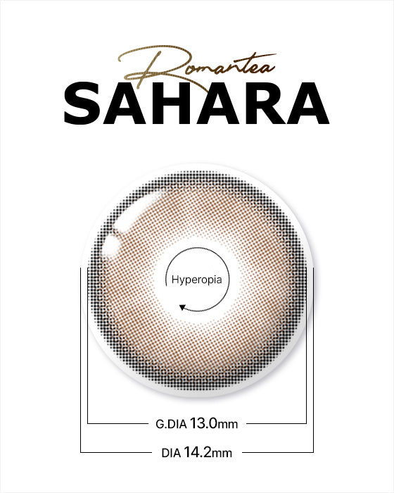 Romantea Sahara Sandy Brown Hyperopia - LENSTOWNUS