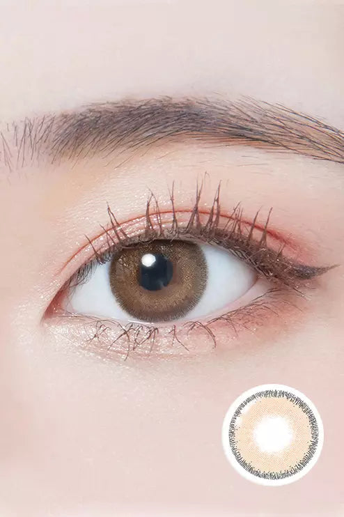 Rose Swan Brown Topaz Colored Contacts