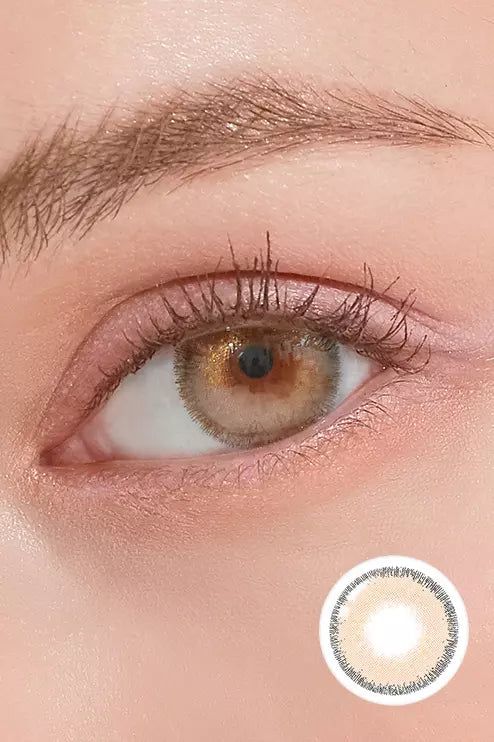 Rose Swan Brown Topaz Colored Contacts