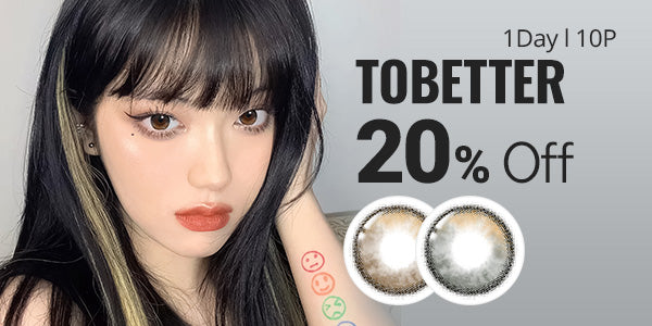 tobetter 1day color contact lenses 20% off - lenstownus