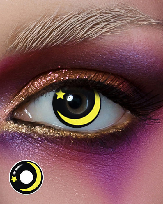 Color Contacts Moon Get Yellow Moon Star Lenses | Available Now at Lenstown US – LENSTOWNUS