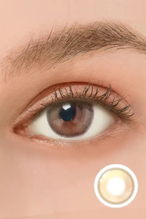 Lighly Mellow Brown Colored Contacts