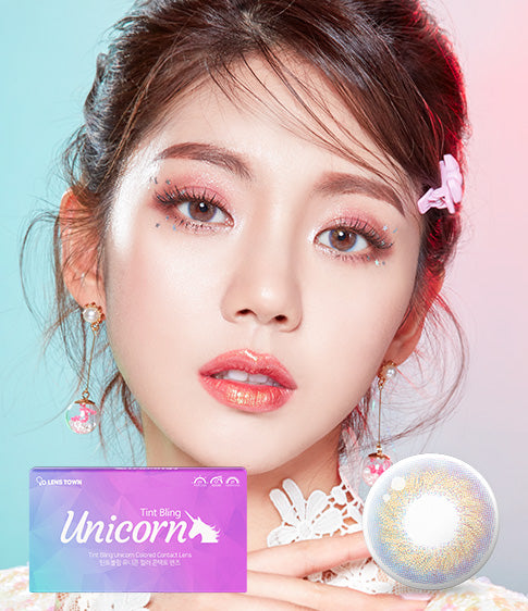  Tint Bling Unicorn Brown  (2pcs / Monthly) Colored Contacts