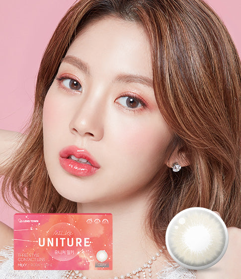  Uniture Milky Gray Colored Contacts